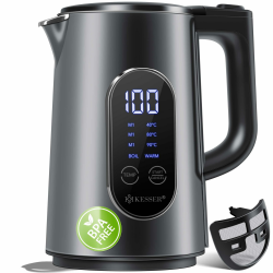 🔥 KESSER® Wasserkocher Edelstahl 1.7 Liter | LED-Anzeige | 4-Modi Temperatureinstellung 40°C-100°C 🔥 Angebot bei HelloDeals
