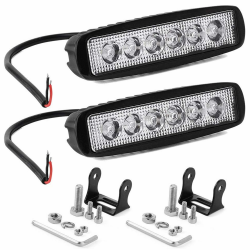 🔆🚚 AUXTINGS 2 Stücke 6 Zoll 15 cm 18W Mini dünn LED Arbeitsscheinwerfer 🚚🔆 Angebot bei HelloDeals