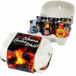 🔥 Geschenkset Grillen 'Echte Männer grillen mit Kohle' - Altenburger Original Senf-Set 🎁 Angebot bei HelloDeals