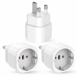 🔌🌍 3 Stück Reiseadapter UK, EU auf UK Adapterstecker - Sonderangebot! Angebot bei HelloDeals