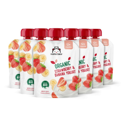 🍓🍌 Amazon-Marke: Mama Bear Bio Joghurtzubereitung Erdbeer-Banane, Vegetarisch, 90g (6er-Pack) Angebot bei HelloDeals