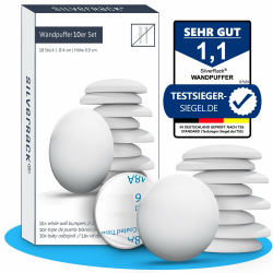 Türstopper Wand selbstklebend Weiß [10 Stück] - Wandpuffer als perfekter Schutz für Wand und Tür Angebot bei HelloDeals