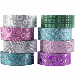 YUBX Washi Tape Set VSCO Folie Masking Tape Dekoratives Klebeband Bunt 🌟🎨 Angebot bei HelloDeals