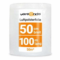 📦🔒 Premium Luftpolsterfolie 100m x 0,5m | Versand, Verpackung, Umzug | Noppenfolie Bubble Wrap LPF Rolle Angebot bei HelloDeals