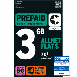 📱 congstar Prepaid ALLNET S SIM-Karte ohne Vertrag zum Spitzenpreis! 🚀 Angebot bei HelloDeals