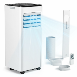 Mobile Klimaanlage 9000 BTU mit Abluftschlauch | 4-in-1 Mobiles Klimagerät 🌀 | Leiser Betrieb <48 dB | Digitaldisplay + Fernbedienung Angebot bei HelloDeals