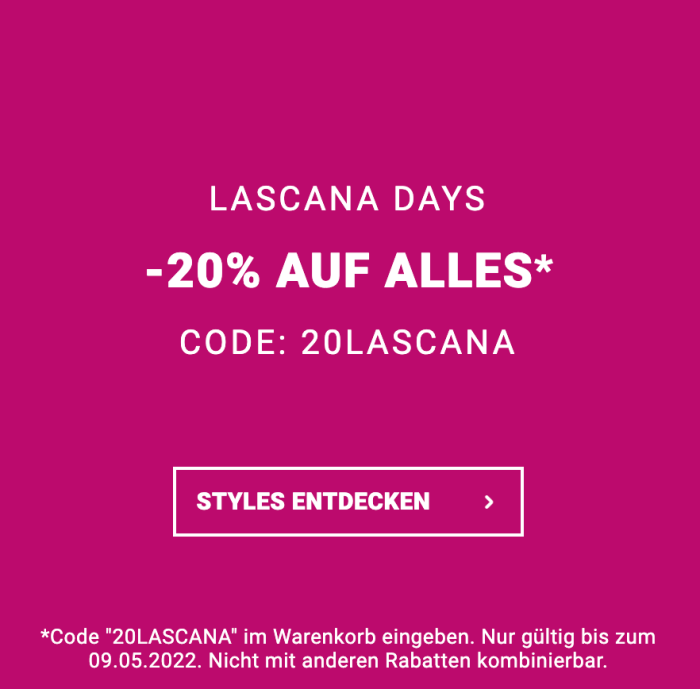 Lascana Days: 20% auf Alles