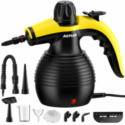 🔥 AKPIAN Handdampfreiniger: Tragbarer Mehrzweck-Dampfreiniger mit Sicherheitsschloss und 10-teiligem Zubehör-Set Angebot bei HelloDeals