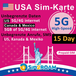 📱🌎 USA KANADA MEXIKO Prepaid SIM Karte 15 Tage | Unbegrenztes 5G/4G-Internet 📶📞 Angebot bei HelloDeals