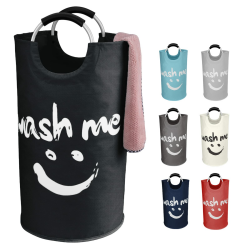 🧺 91L Wäschekorb Faltbar Wäschesammler Stoff Wäschebox Schwarz Angebot bei HelloDeals