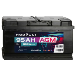 HeyVolt AGM Autobatterie 12V 95Ah 880A/EN Starterbatterie 🚗🔋 Angebot bei HelloDeals