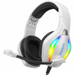 Krysenix RGB Gaming Headset für PS4, PS5, PC, Nintendo Switch, Xbox - Weiß/Schwarz Angebot bei HelloDeals
