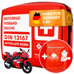 Motorrad Verbandskasten 2025 Mini - Inkl. Beatmungstuch 🏍️ Angebot bei HelloDeals