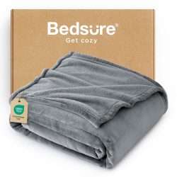 🛋️ BEDSURE Kuscheldecke Flauschig Decke Fleecedecke - Wohndecke Warm Winter Weich, Sofadecke XL, Decke Couch Blanket, Wohn- & Kuscheldecken 150x200cm, Sofa überwurfdecke Grau Angebot bei HelloDeals