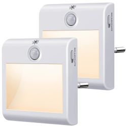 🌙 Nachtlicht Steckdose mit Bewegungsmelder, 2 Stück - Dimmbar und Sicher Angebot bei HelloDeals