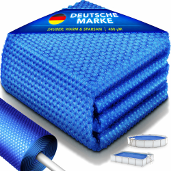 Premium Pool Solarabdeckplane 400 µm Rechteckig 800x400 cm 🏊‍♂️ Solarfolie Wärmeplane zuschneidbar ☀️ Solarabdeckung Poolheizung Poolsolarplane Angebot bei HelloDeals