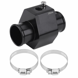 🌡️🚗 Keenso Wassertemperatur Verbindungsrohr Aluminium Adapter Schwarz (28MM) - Deal Angebot bei HelloDeals
