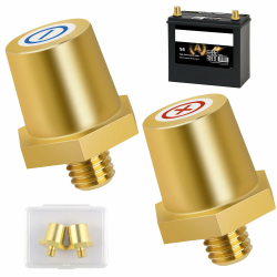 🔋🔧 Messing Batteriepol Adapter Set - M8 Gewinde-Anschlüsse Angebot bei HelloDeals