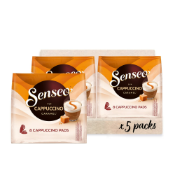 🌟 Super Angebot: Pads Cappuccino Caramel, 40 Kaffeepads, 460g - (5er Pack) 🌟 Angebot bei HelloDeals