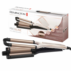 Remington Welleneisen [Testsieger] ProLuxe 4-in-1 Lockenstab 🌊🧜‍♀️🌊 Angebot bei HelloDeals