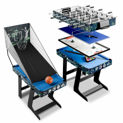 Juskys 5in1 Spieltisch Ballzauber - Kinder Tisch mit Tischtennis, Billard, Kicker, Hockey & Basketball Angebot bei HelloDeals