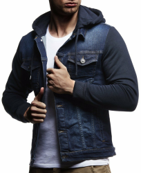 Leif Nelson Jeansjacke Herren, Jeans Denim Kapuzenjacke Angebot bei HelloDeals