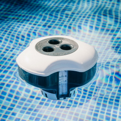 🏊‍♂️ Großer Dosierschwimmer inkl. Thermometer, Chlordosierer, Einstellbar | Pool Zubehör Angebot bei HelloDeals