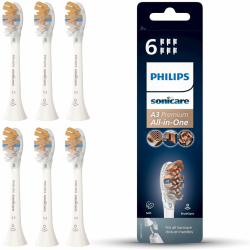 🦷🪥 Philips Sonicare A3 Premium All-in-One-Ersatz-Bürstenkopf - 6er-Pack in Weiß Angebot bei HelloDeals