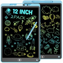 🎨🎁 2er Pack Bunte LCD Schreibtafel für Kinder - 12 Zoll Mal Tablet Angebot bei HelloDeals