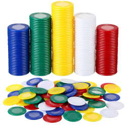 🃏🎲 Skylety 1000 Stück Kunststoff Pokerchips Spielchips 5 Farben Zählerkarte 🎯🔢 Angebot bei HelloDeals