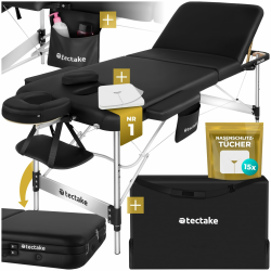 🌿🌺 Tectake® Massageliege 3 Zonen - Höhenverstellbar, Tragbar, Komfortabel 🌺🌿 Angebot bei HelloDeals