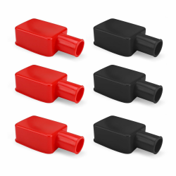 HERKINDNESS 6 Stück Gummi Batterie Polabdeckung - Batteriepol Abdeckungen für Autos, E-Bikes, Lkws 🔋 Angebot bei HelloDeals