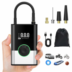 🚗🚴‍♂️🔋 EVARYOO 6000mAh Tragbare Elektronische Luftpumpe,150PSI Fahrradpumpe Elektrisch Angebot bei HelloDeals