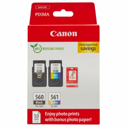 🖨️📸 Canon Tinte & Papier Multipack - PG-560/CL-561 Original Drucker-Tintenpatronen 2er-Pack Angebot bei HelloDeals