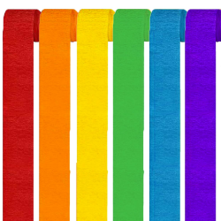 🌈 6er Set Krepppapier Rainbow kreppbänder regenbogen Party Dekoration 🎉 Angebot bei HelloDeals