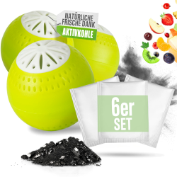🌿🌬️ Natürlicher Geruchsneutralisierer - inkl. 3 Nachfüllpacks für eine lange Wirkungsdauer - 2-in-1 Funktion mit Aktivkohle Angebot bei HelloDeals