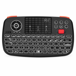 Rii Bluetooth Tastatur mit Touchpad 🖱️🌟 Deutsches Layout, Schwarz Angebot bei HelloDeals