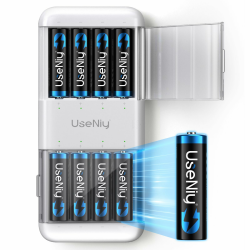 🔋🔌 UseNiy Lithium AA Akku & Ladegerät 8 Stück 🌟 Angebot bei HelloDeals
