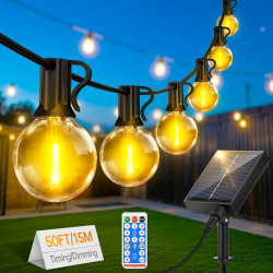 🌞🎉 FGRYB Solar Lichterkette Aussen 15M - LED Solarlichterkette Außen IP65 Wetterfest 🌟🎇 Angebot bei HelloDeals