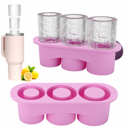 Auauraintt Eiswürfelform Silikon für Stanley Cup mit Deckel - Rosa Angebot bei HelloDeals