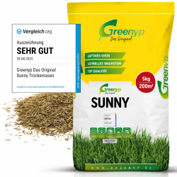 Greenyp® Sunny Trockenrasen Rasensaat 5kg für 200m² 🌱 Angebot bei HelloDeals