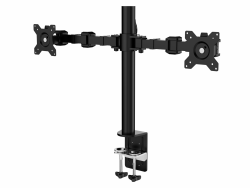 🖥️ Amazon Basics Monitor-Halterung/Tragarm für 2 Monitore, Schwarz Angebot bei HelloDeals