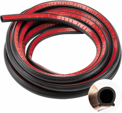 🚗 Autotür Türdichtung 4m 13-15mm Gummidichtung Türdichtung Autotür 🛡️ Gummiprofil Kantenschutz D-förmig schwarz Angebot bei HelloDeals