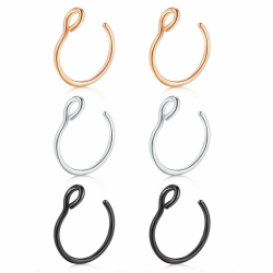 JFORYOU 20G 8mm 6-10 Stück Fake Nasenpiercing Hoop Fake Nasen Ring Fake Ohr Helix Cartilage Ring 😍💍👃 Angebot bei HelloDeals