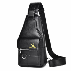 🎒 Herren Brusttasche aus PU-Leder | Wasserdichte Crossbody-Tasche für Männer und Damen Angebot bei HelloDeals