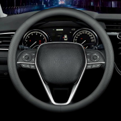 🚗 Echtes Leder Lenkradbezug - Luxuriöse Lenkradhülle für BMW - Schwarz Angebot bei HelloDeals