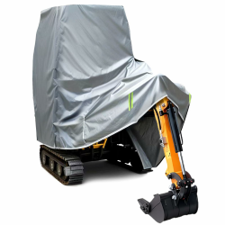 Minibagger Abdeckung | Hochwertige Bagger Schutzhülle in Grau 🚜🌧️ Angebot bei HelloDeals