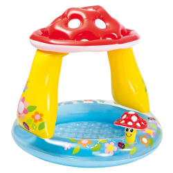 🌞🍄 Tolles Angebot! Intex 57114NP - Aufblasbarer Baby-Pool Pilz, Vinyl, Mehrfarbig, 102x89 cm Angebot bei HelloDeals