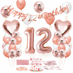 Luftballon 12. Geburtstag Roségold 🎈🎉 Angebot bei HelloDeals