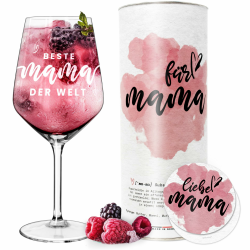 🍷 Weinglas XL für die Beste Mama der Welt in Geschenkbox 🎁 Muttertag | Weihnachten | Geburtstagsgeschenk Angebot bei HelloDeals